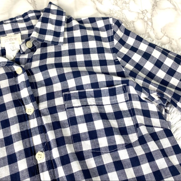 J. Crew Gingham Plaid The Perfect Shirt Button Down EUC - Picture 5 of 12